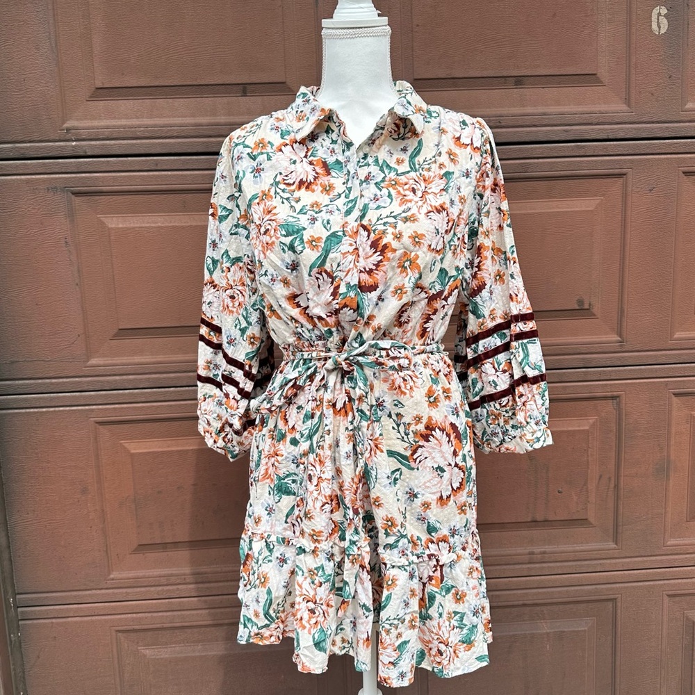 Lauren Conrad Floral Tie-Waist Dress